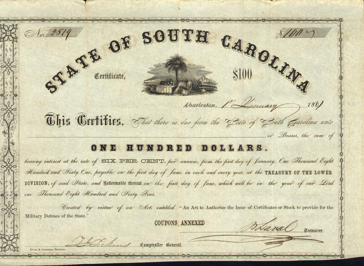 CONFEDERATE STATES OF AMERICA BONDS